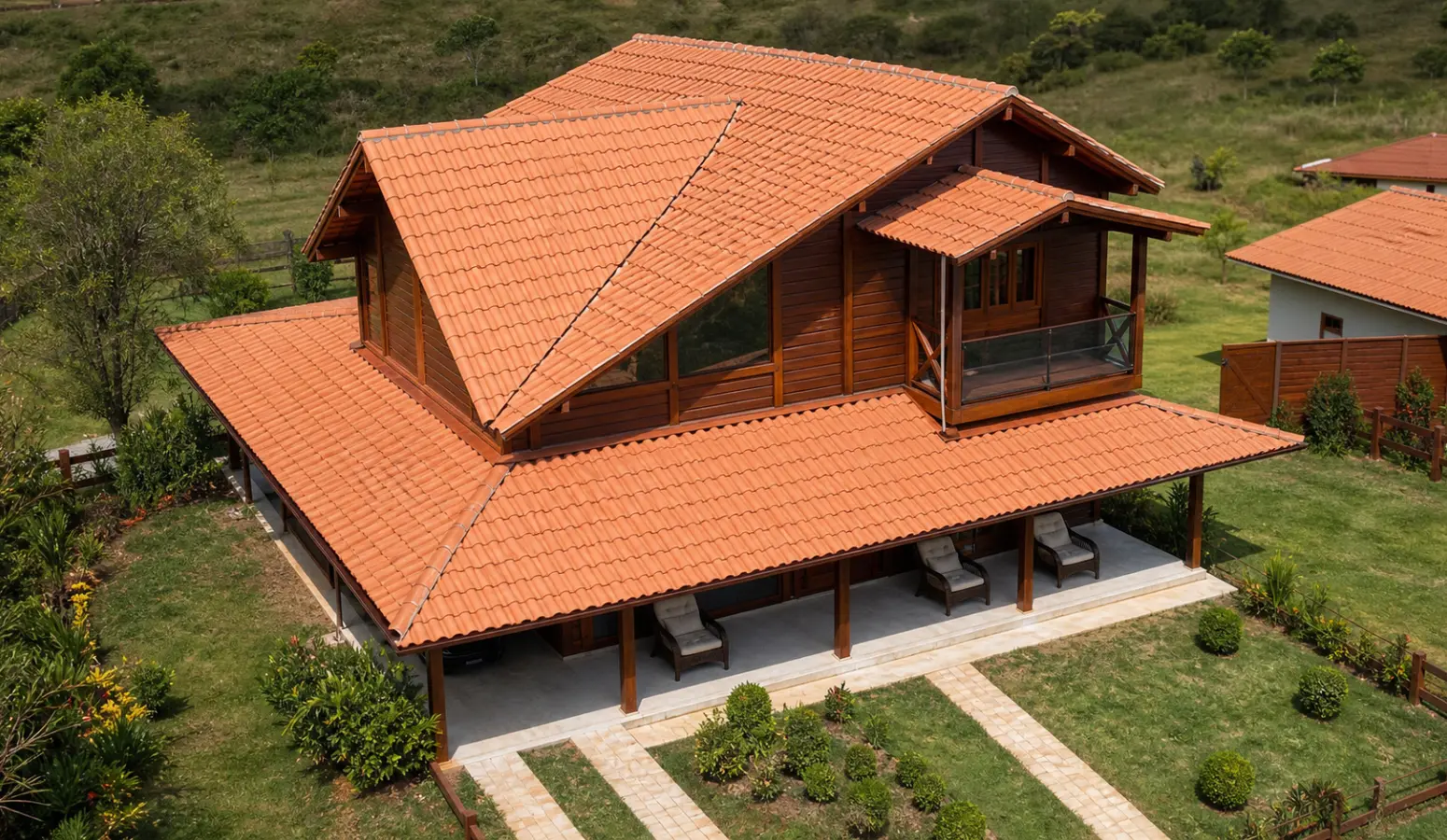 Casa com telhas Isotec